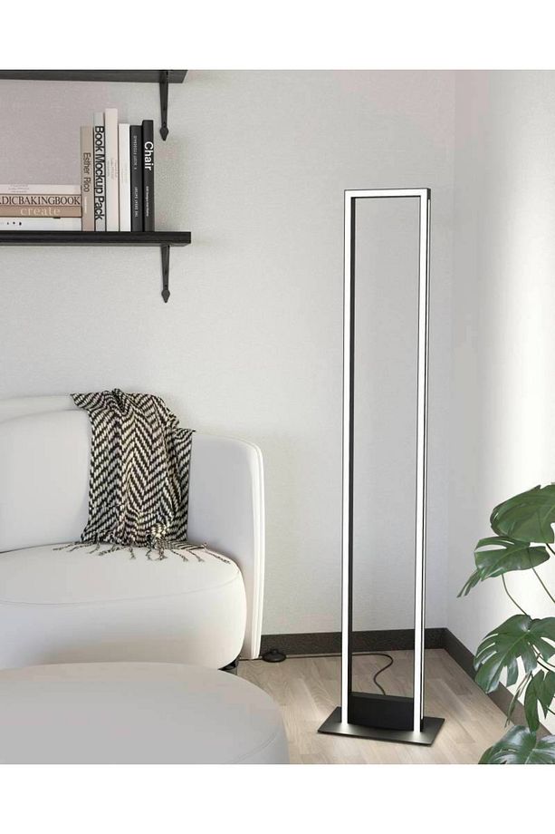 99683 "SALVILANAS-Z" 130,5 Cm Yüksekliğinde Alüminyum, Çelik Köşe Lambası Lambader - 1