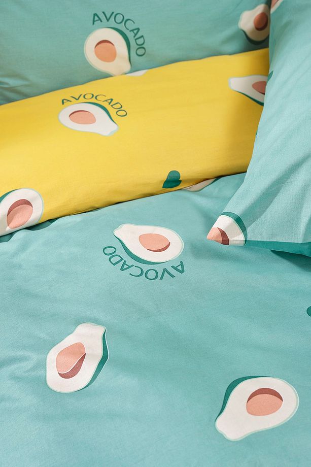 Avocado Yeşil %100 Pamuk Tek Kişilik Nevresim Yastık Seti - 2