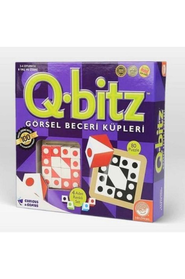 Q-bitz Oyunu Q Bitz Görsel Beceri Küpleri Mindware Akıl Ve Zeka Okul Turnuva Oyunu - 1