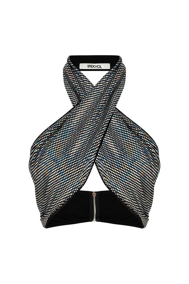 Halter Yaka Crop Bluz - 5