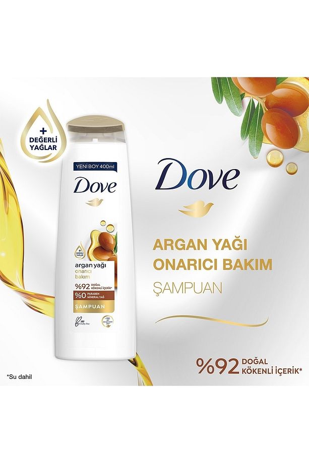 Saç Bakım Şampuanı Argan Yağı Onarıcı Bakım 400ml Köpük Duş Jeli Argan Yağı 200ml - 3
