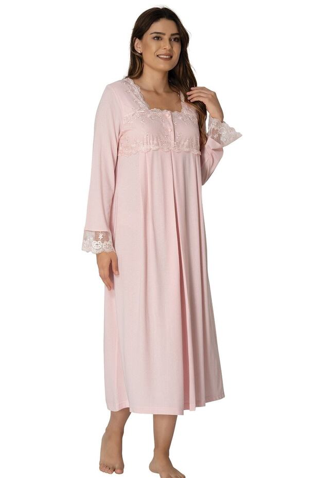 Effortt 2404 Navy Blue Maternity Nightgown Set