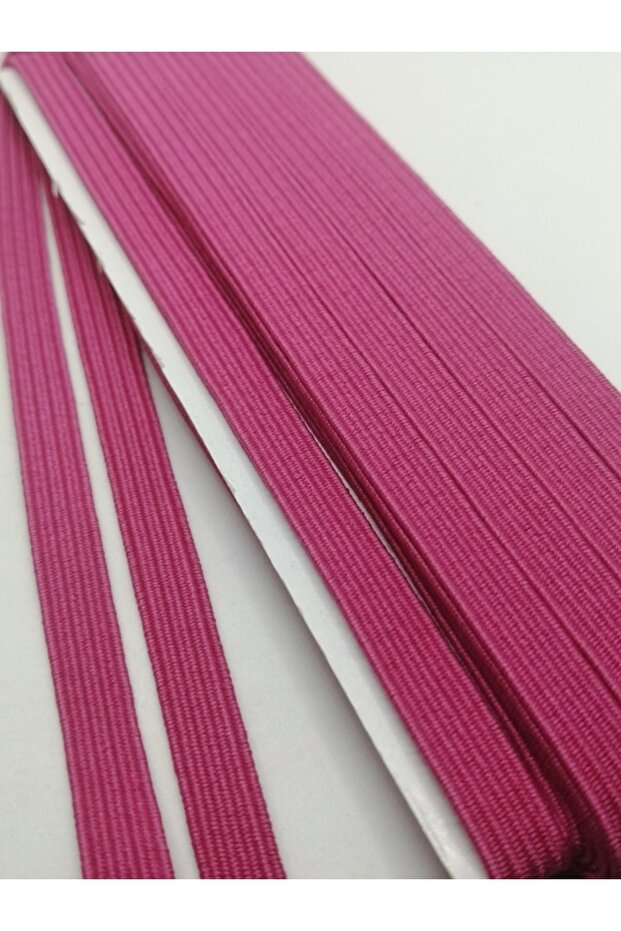 6 Mm Flat Rubber Thread Fuchsia Color 10 Meters