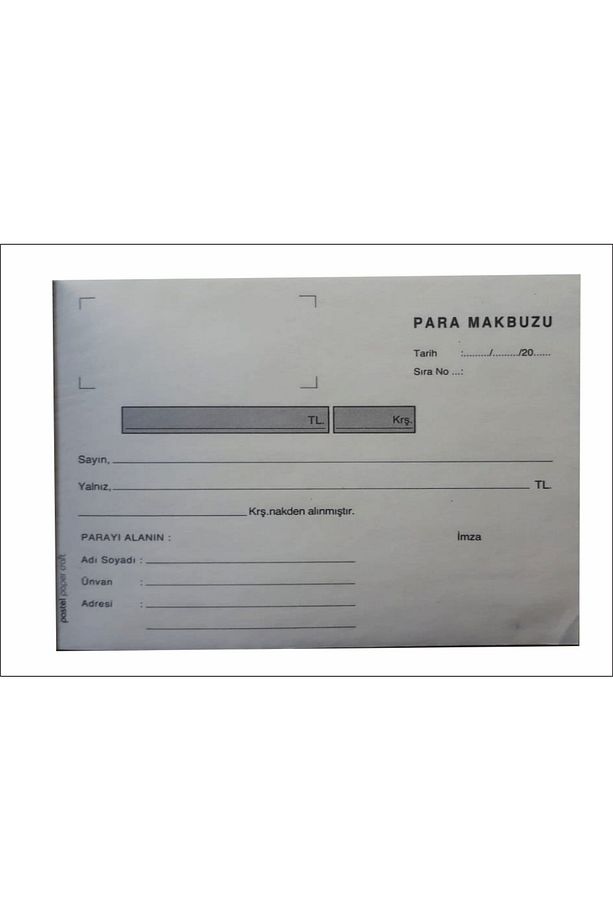 Para Makbuzu (10X14 CM ÖLÇÜLERİNDE A6) Otokopili 1/50 2 Nüsha (1 ASIL 1 SURET) 6 Adet - 2