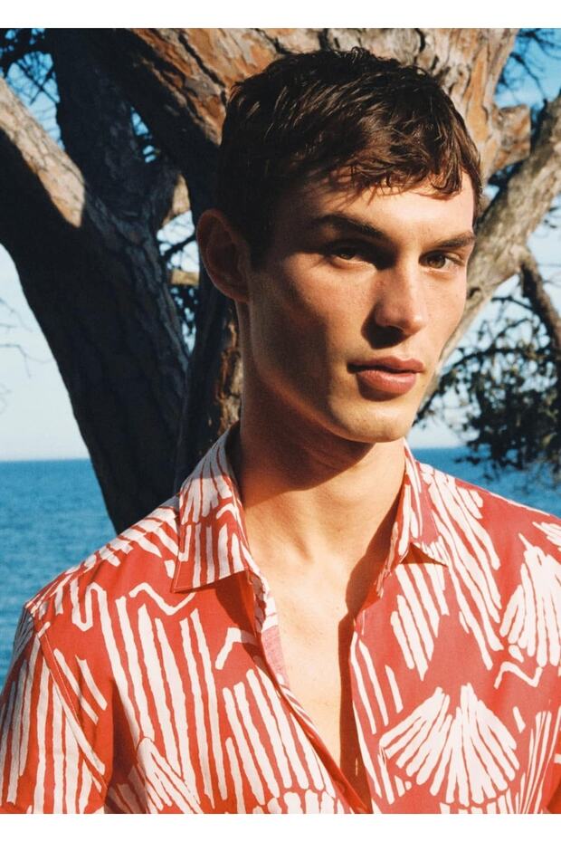 Desenli Pamuklu Gömlek - 8