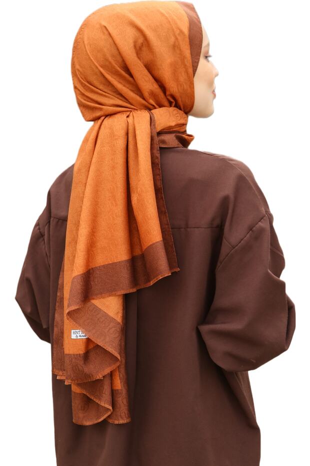 Monogram Şal - Kiremit - 1