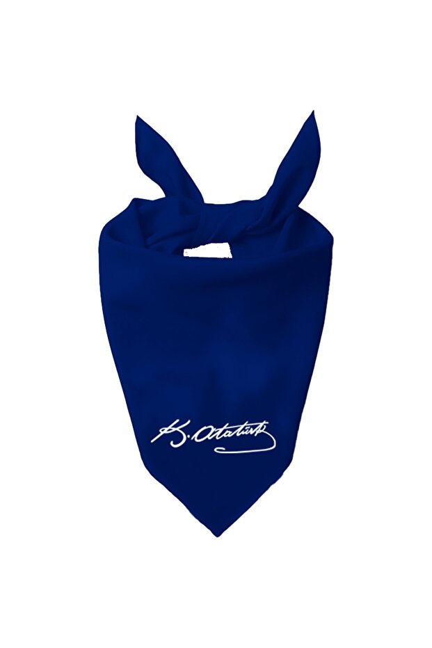 K.atatürk Signed Design Single Color Scarf