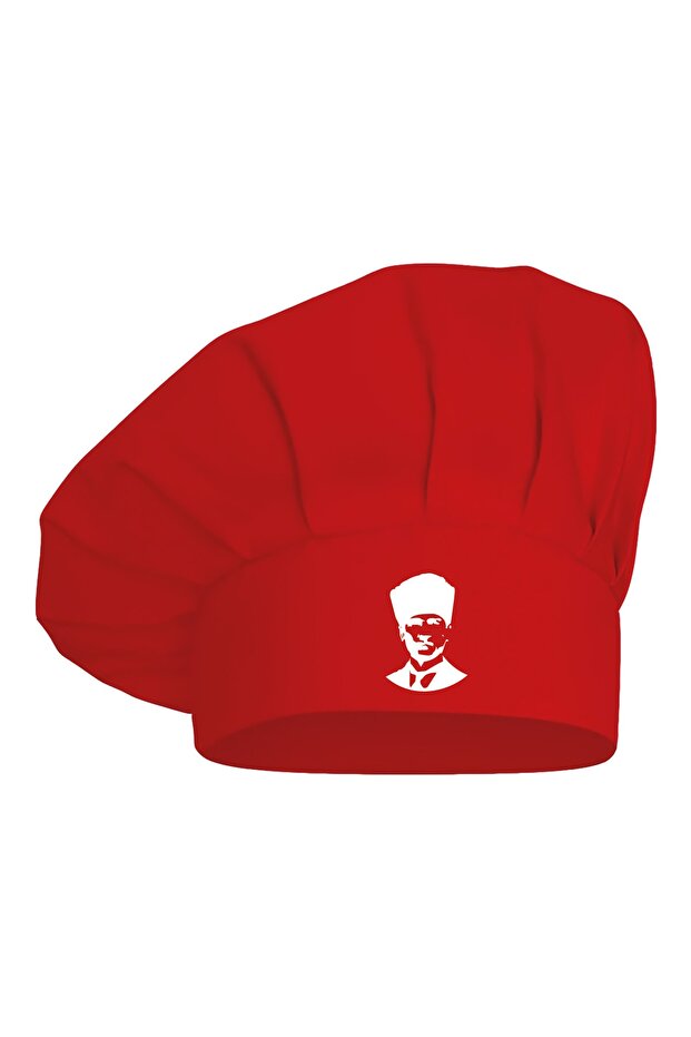 Mustafa Kemal Atatürk Silhouette Design Cork Cap Alpaca Fabric