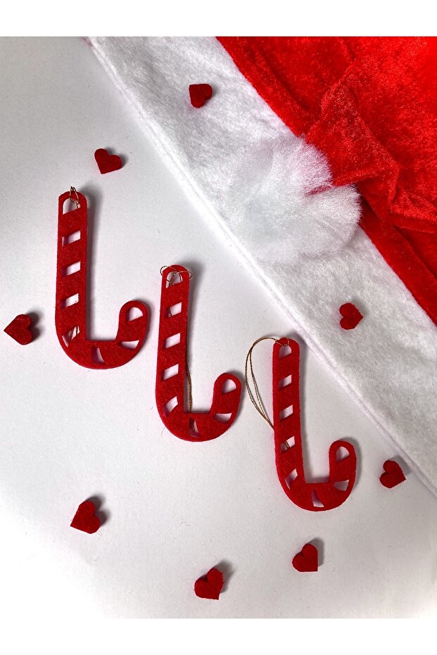 مجموعة زينة شجرة عيد الميلاد من قصب الحلوى