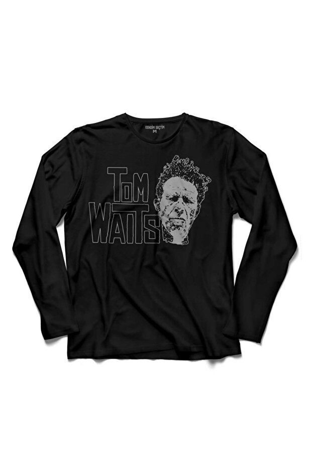 Tom Waits For No One Silhouette Long Sleeve T-Shirt