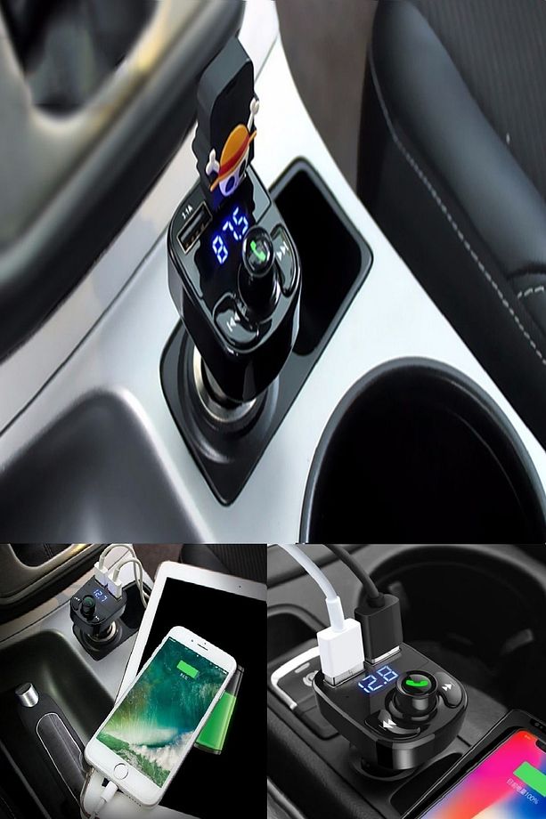 Müzik Açabilen Araca Bluetooth Imkanı Sağlayan Dijital Ekranlı Çakmaklık Giriş Bluetooth Transmitter - 3