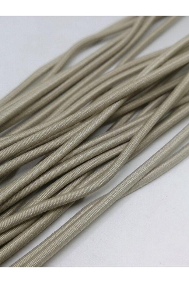 3 mm Rubber Thread Cream Color 10 Meters
