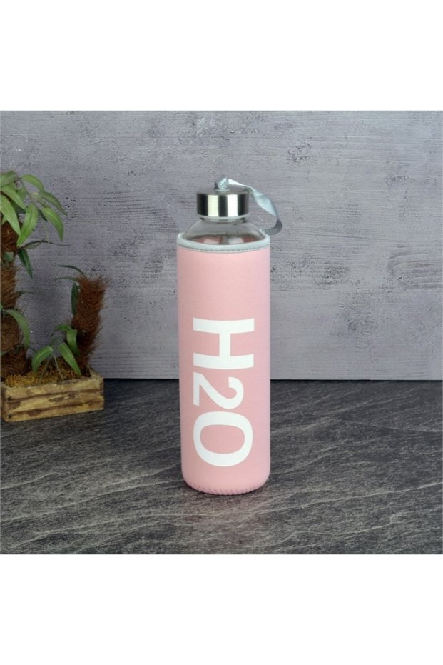 H2o Glass Flask with Case 750ml