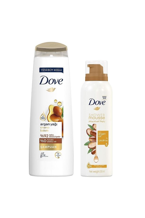 Saç Bakım Şampuanı Argan Yağı Onarıcı Bakım 400ml Köpük Duş Jeli Argan Yağı 200ml - 1