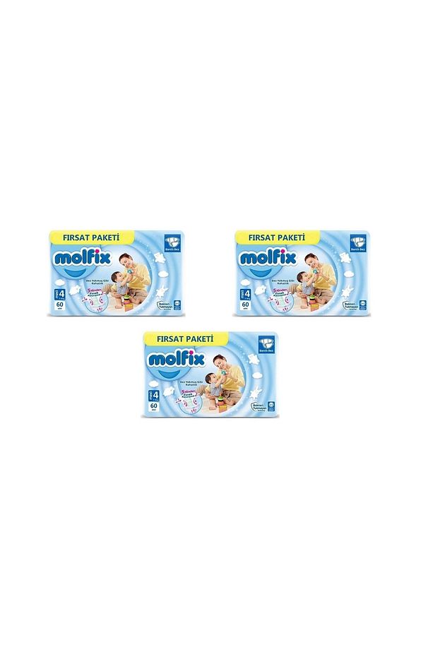 4 Numara Maxi 7-14 Kg Fırsat Paketi 60'lı 3 Paket 180 Adet - 1