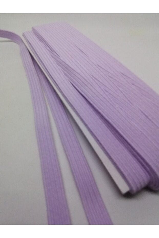 6 Mm Flat Rubber Thread Lilac Color 10 Meters