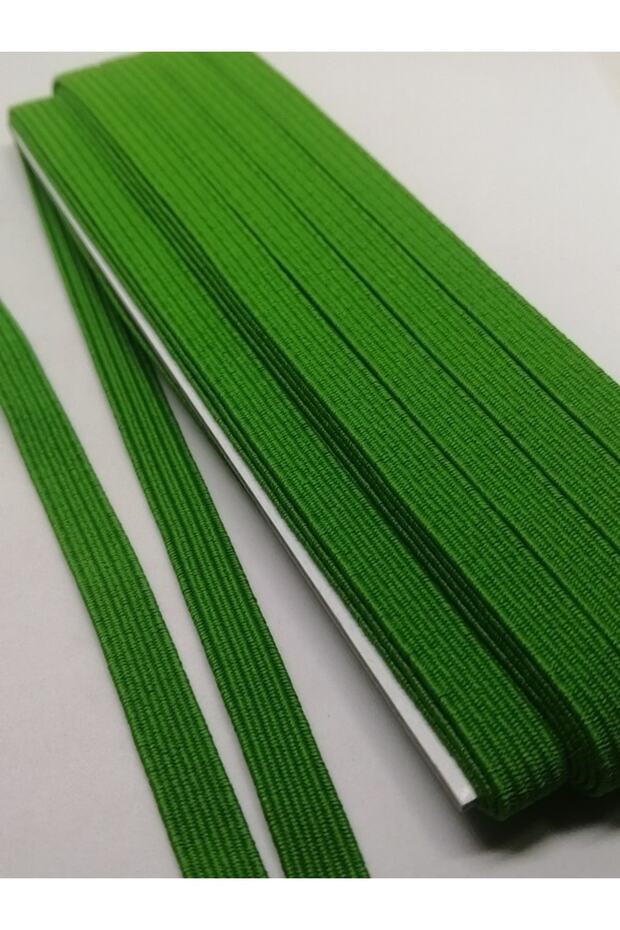 6 Mm Flat Rubber Thread Green Color 10 Meters