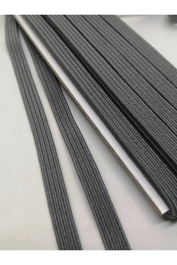 6 Mm Flat Rubber Thread Gray Color 10 Meters