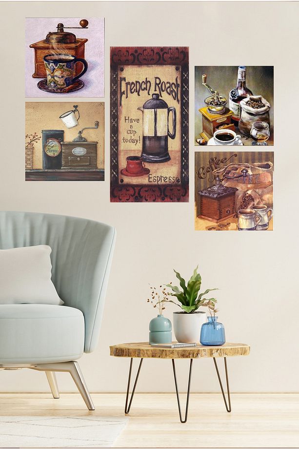 Collage Style 5 Parçalı MDF Tablo ATF59 - 2