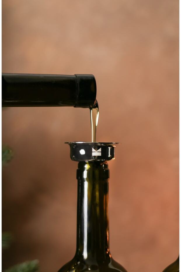 Multi-Purpose Minimal Steel Metal Oil Pot Oil Funnel