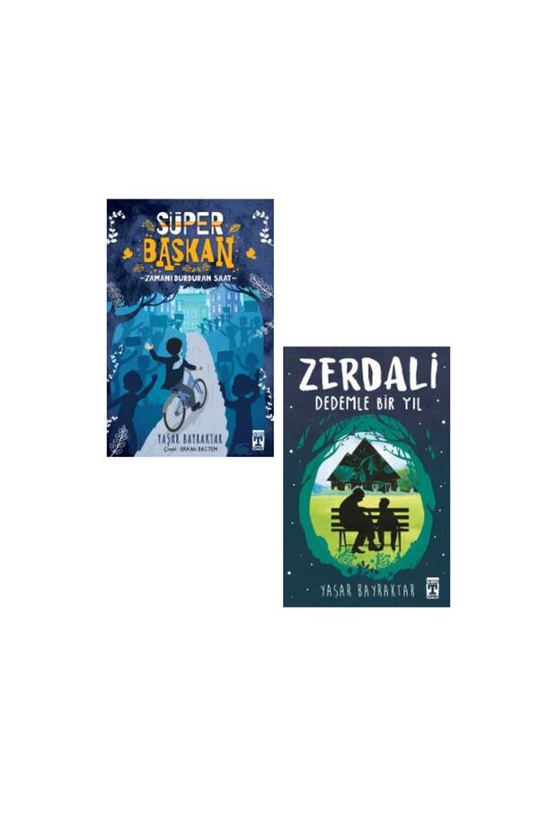 Yaşar Bayraktar 2 Kitap Set - Süper Başkan - Zerdali Dedemle Bir Yıl - 1