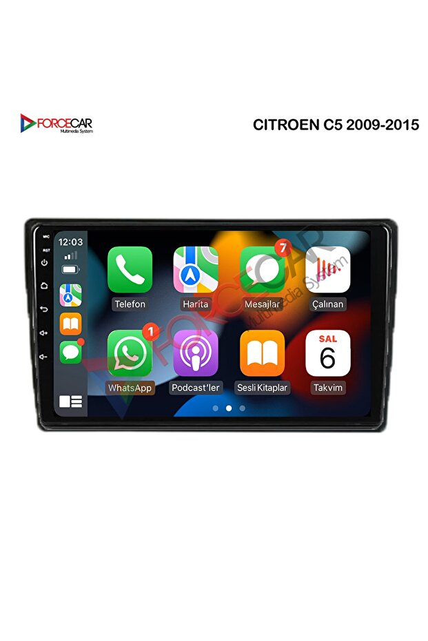 Citreon C5 Uyumlu Android Multimedya 2_32 Kablosuz Carplay - 6