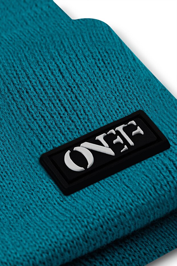 Koyu Yeşil Kauçuk Etiketli Onef Bere - Unisex - 2