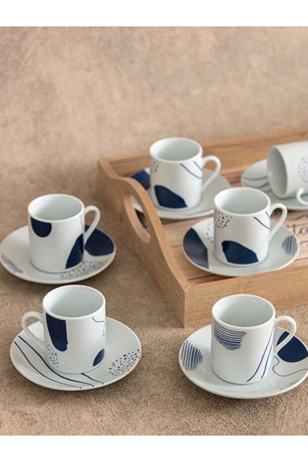 Lc Waikiki Patterned Porcelain Cup Set 6 Pieces 90 ml