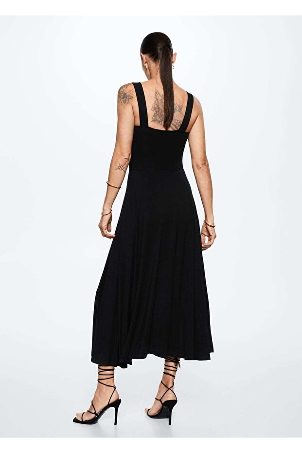 Drape Yaka Elbise - 4