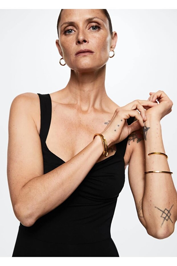 Drape Yaka Elbise - 7