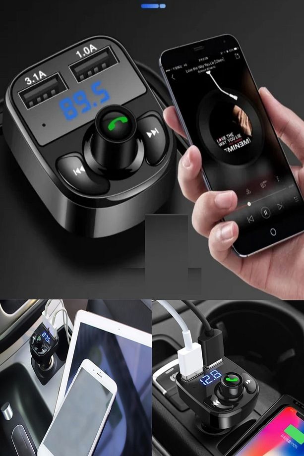 Müzik Açabilen Araca Bluetooth Imkanı Sağlayan Dijital Ekranlı Çakmaklık Giriş Bluetooth Transmitter - 6