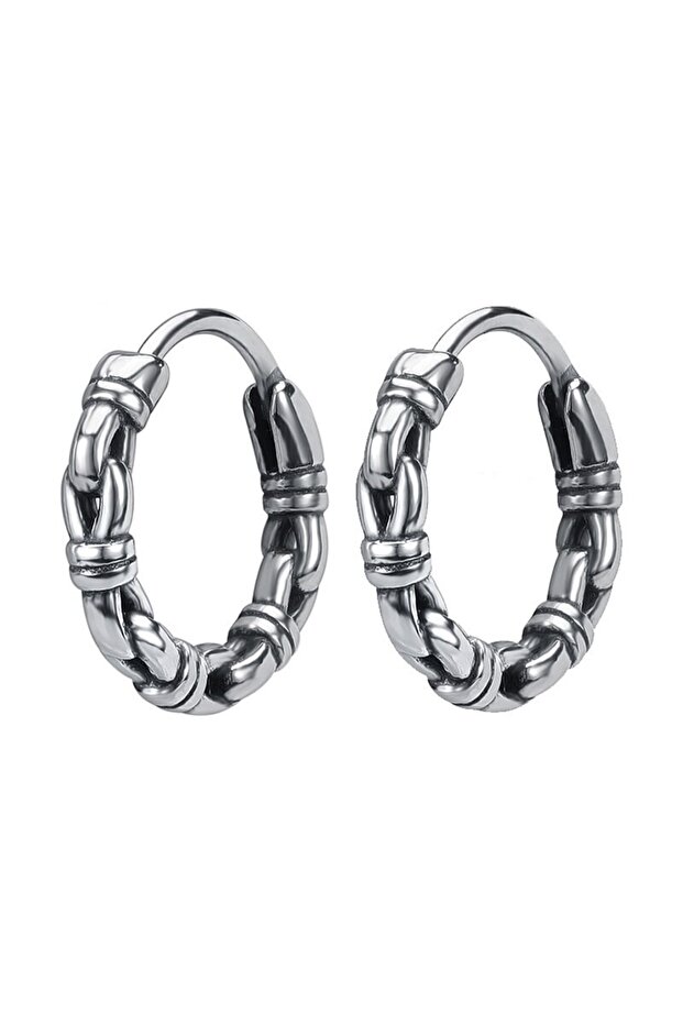 Sailor Rope Knot Ring 316l Steel Men's Earrings