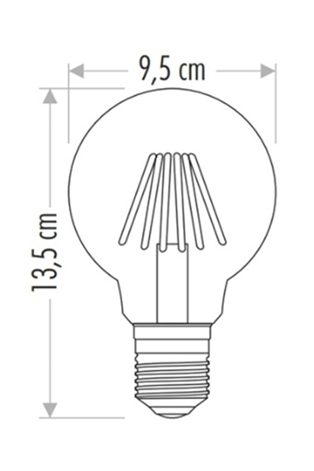 Ct-4286 6w E27 2700k Amber G95 Glop Led Rustik Ampul - 4