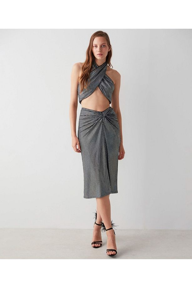 Halter Yaka Crop Bluz - 3