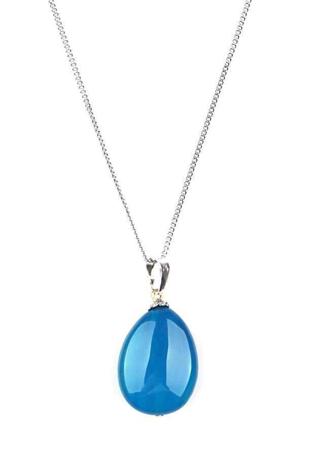 Agate Natural Stone Drop Model Necklace
