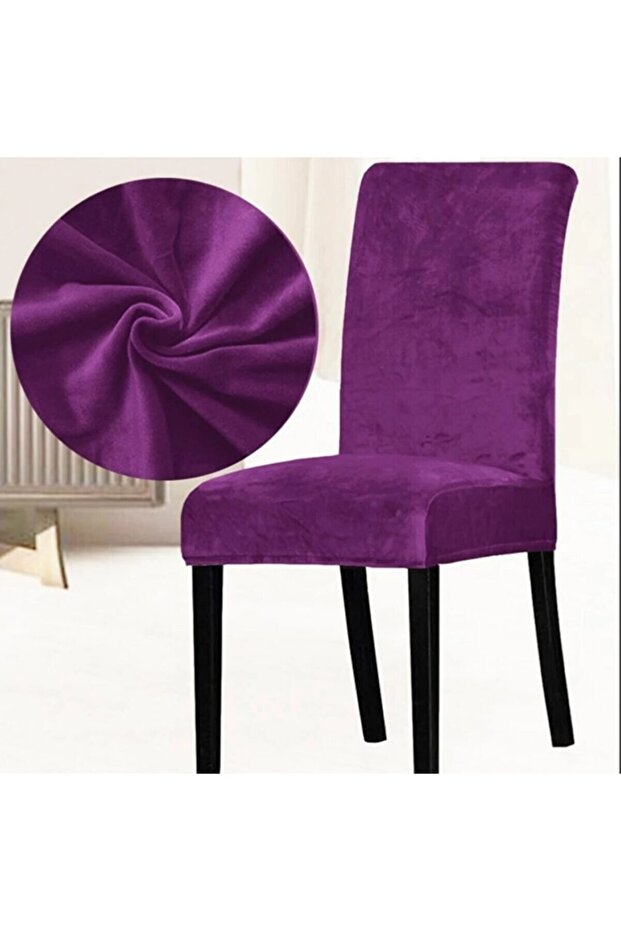 Velvet Fabric Washable 6-Piece Chair Cover