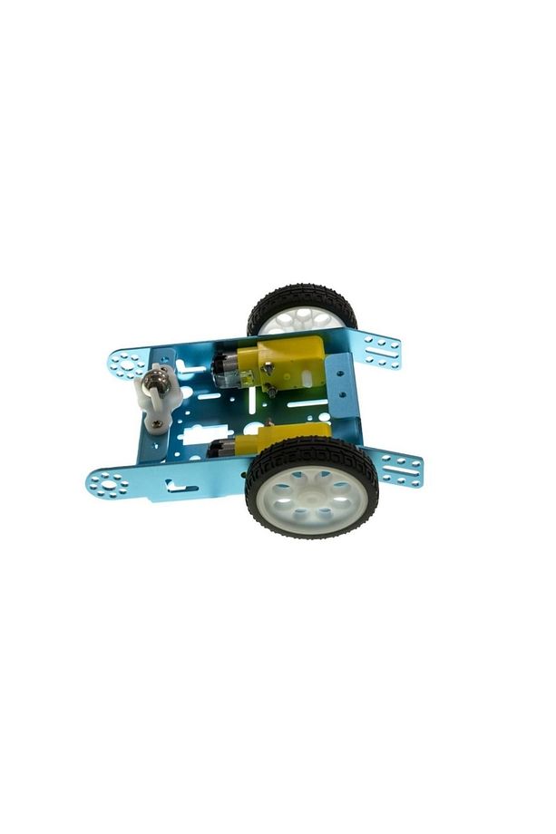Emes Robotik 2wd Engelden Kaçan Alüminyum Mbot Robot Araç Seti - Mavi - 3