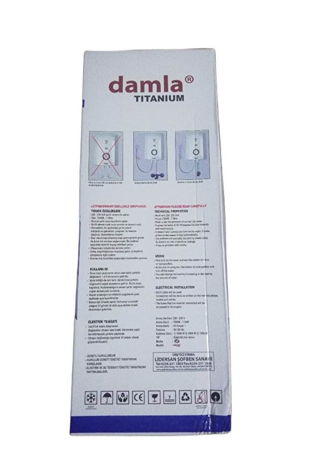 Tıtanıum Elektrıklı Şohben 9 Mt Kablolu Tam Takım Set - 4