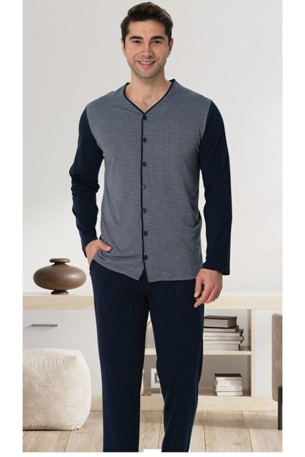 Erkek Gri Pijama Takımı - 1