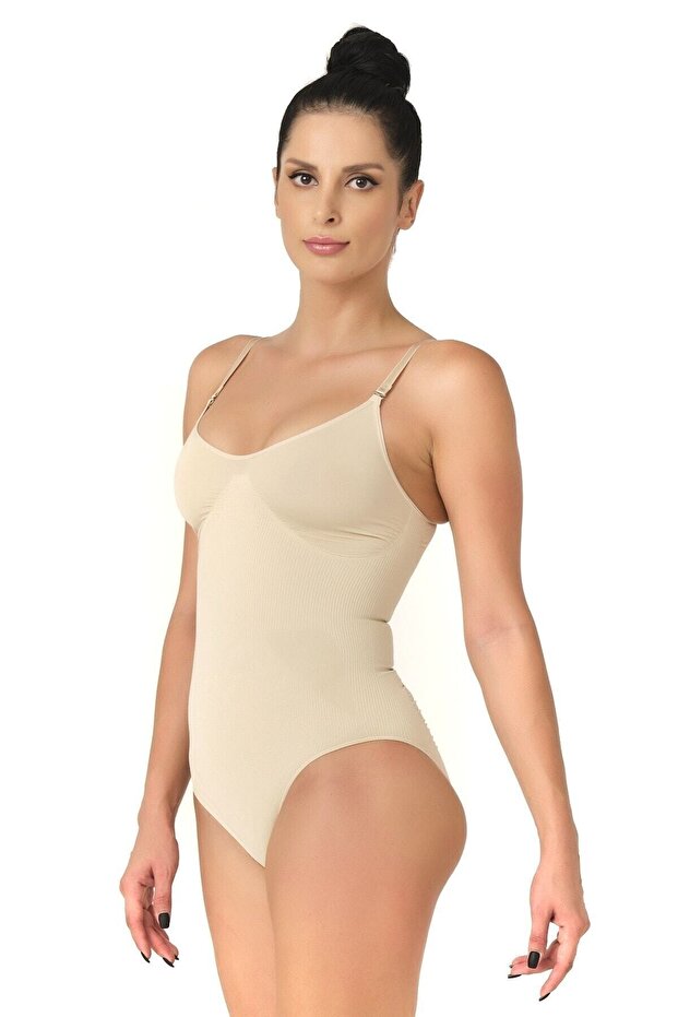 Seamless Slip and Snap Body Corset 2072 Skin