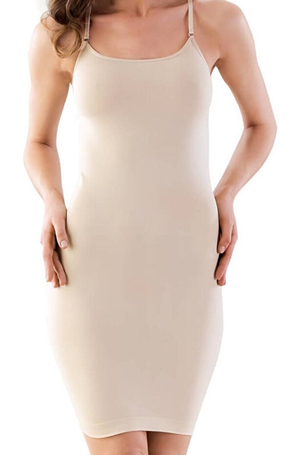Women's Beige Corset Compressor Dress 5050
