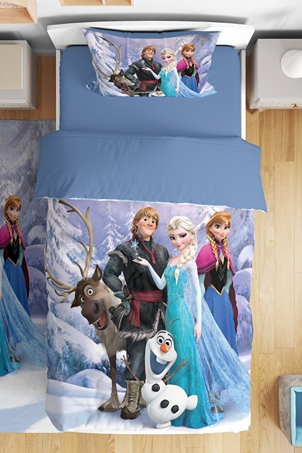 Elsa And Her Friends Patterned Single Baby Kids Bedding Set