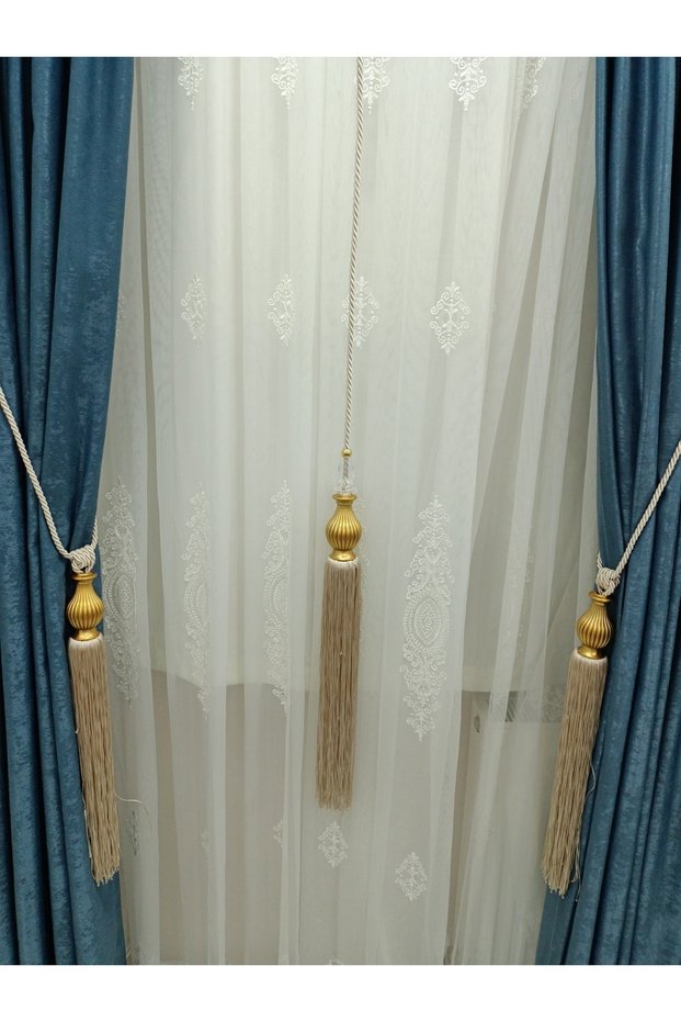 Background Curtain Ceiling Baglama Kuka Braçol Curtain Set Chickpea