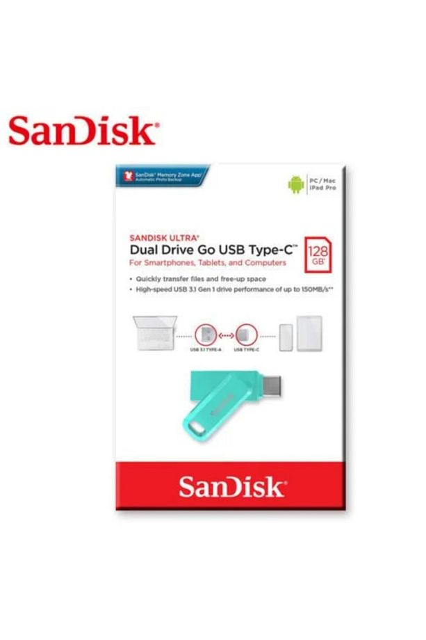 Ultra Dual Drive Go 128 gb Type-c Usb 3.1 Flash Bellek Sdddc3-128g-g46g Tiffany Green - 6