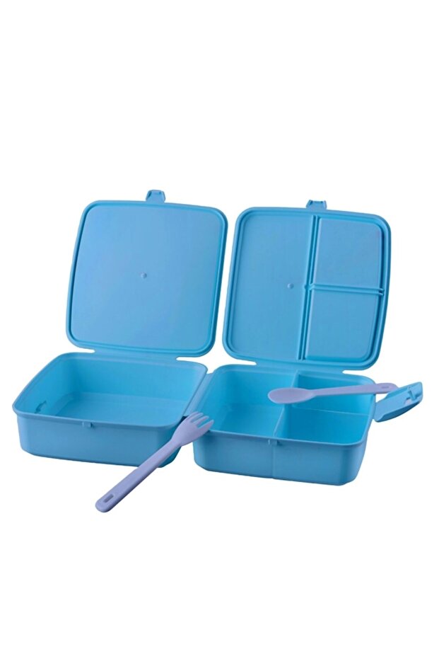 ® Automatic Lunch Box with Spoon and Fork 4 Compartments Practical Children's Lunch Box - 3