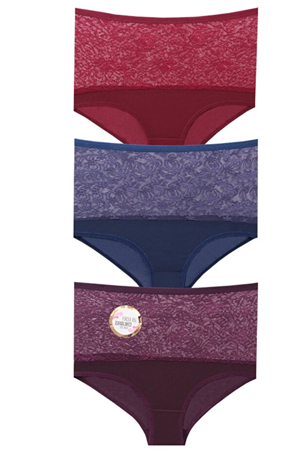 3-Pack High Waist Shaping Special Molded Front Special Fabric Panties R3+8