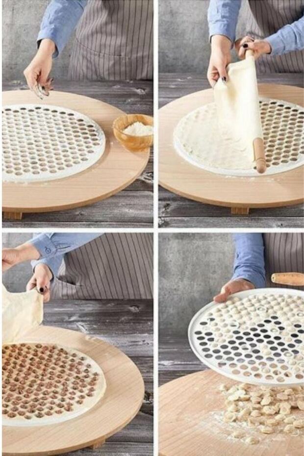 Practical Hexagonal and Triangular Ravioli Mold Dough Cutting Apparatus XL 40 cm Set of 2 - 5