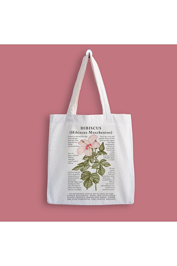 Hibiscus Flower Printed Cloth Bag