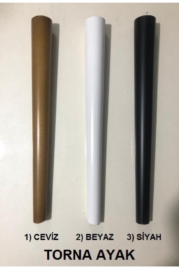 1 Adet Dora Yemek Odası Sandalyesi - Ahşap Ayak - Silinebilir Kumaş - 6