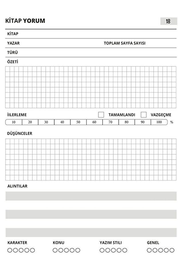 Kitap Okuma Ajandası - 2
